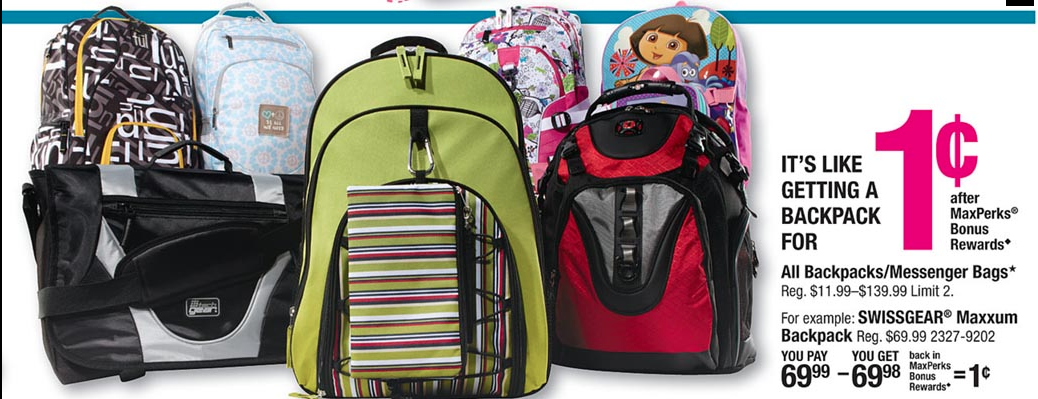 Office Max 1 Cent Backpacks, Totes, or Messengers 7/29 – Online and In-Store