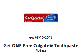 Free Colgate Toothpaste from Kroger