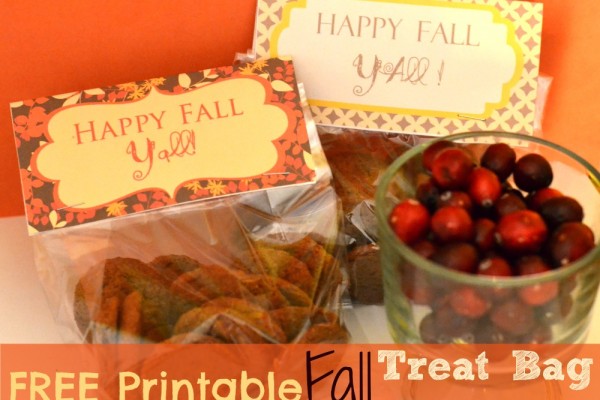 Happy Fall Printable Treat Bag Toppers