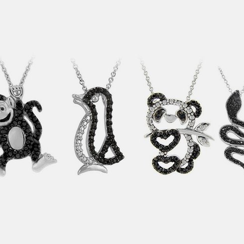 Cute! Black Diamond Animal Necklace only $6.99 Shipped!