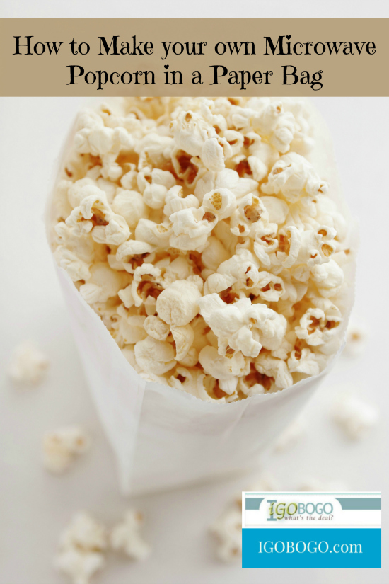 How to make your own Microwave Popcorn in a Paper Bag