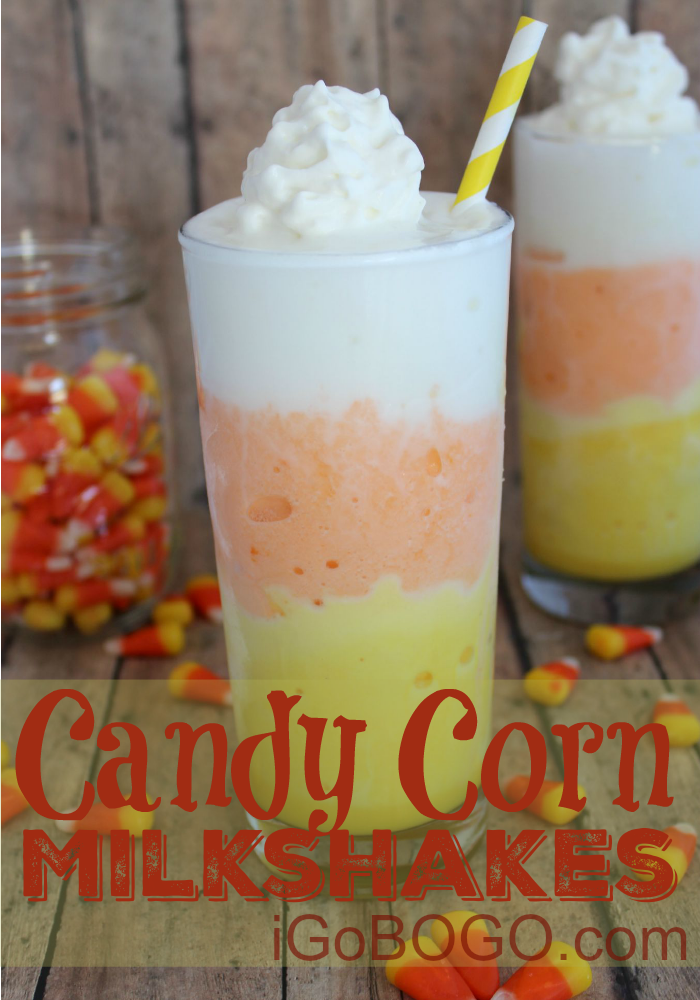 Candy Corn Milkshakes